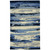 8' X 10' Navy Blue Ivory And Gray Wool Abstract Hand Tufted Area Rug