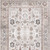 8' Ivory and Gray Tribal Distressed Non Skid Runner Rug
