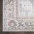 8' Ivory and Gray Tribal Distressed Non Skid Runner Rug