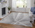 2' X 3' Ivory and Gray Abstract Hand Knotted Worn Faded Area Rug