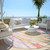 Round Abstract Washable Indoor Outdoor Area Rug