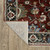 8' Red Tan And Black Oriental Runner Rug With Fringe