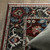 8' Red Tan And Black Oriental Runner Rug With Fringe