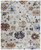 7' X 10' Ivory Red and Blue Floral Power Loom Area Rug
