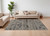 6' X 9' Taupe Gray and Tan Wool Geometric Hand Knotted Area Rug
