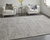 5' X 8' Gray and Ivory Abstract Hand Woven Worn Faded Area Rug