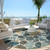Round Geometric Washable Indoor Outdoor Area Rug