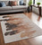 5' X 8' Tan Brown and Orange Abstract Hand Tufted Area Rug