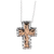Necklace Hammered Box Cross 2Tone 18L