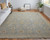 8' X 10' Gray and Ivory Wool Oriental Hand Knotted Area Rug With Fringe