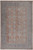 4' X 5' Blue and Red Oriental Power Loom Worn Faded Area Rug With Fringe