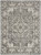 8' X 10' Gray and Ivory Medallion Power Loom Distressed Area Rug