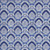 7' X 10' Ivory and Blue Damask Distressed Non Skid Area Rug