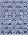 7' X 10' Ivory and Blue Damask Distressed Non Skid Area Rug