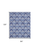 7' X 10' Ivory and Blue Damask Distressed Non Skid Area Rug