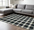 8' X 10' Charcoal And Ivory Wool Plaid Hand Tufted Area Rug