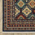 6' Navy Blue Ivory And Orange Oriental Runner Rug With Fringe