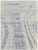 4' X 6' Ivory Gray and Blue Abstract Hand Knotted Worn Faded Area Rug