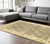 9' X 12' Brown And Beige Wool Oriental Hand Knotted Area Rug