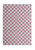 7' X 10' Pink And Off White Checkered Area Rug