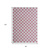 7' X 10' Pink And Off White Checkered Area Rug