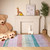 7' X 10' Pink Green and Purple Juvenile Rainbows Youthful Area Rug