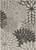 6' X 9' Gray Floral Indoor Outdoor Area Rug