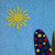 18" X 30" Blue and Green Coir Tropical Outdoor Door Mat