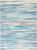 4' X 6' Ivory Blue and Gray Striped Area Rug