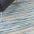 4' X 6' Ivory Blue and Gray Striped Area Rug