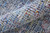 5' X 8' Blue and Ivory Abstract Hand Woven Distressed Area Rug With Fringe