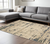 10' X 13' Beige And Green Abstract Area Rug With Fringe