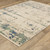 10' X 13' Beige And Green Abstract Area Rug With Fringe