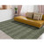 9' X 12' Green Gray And Ivory Wool Plaid Hand Woven Area Rug