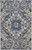 6' X 9' Gray Blue and Ivory Oriental Power Loom Area Rug