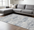 8' X 10' Ivory Black And Gold Ikat Area Rug