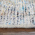 5' X 8' Gray Blue and Tan Abstract Hand Woven Distressed Area Rug With Fringe