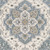8' Blue And Ivory Medallion Runner Rug With Fringe