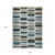 3' X 5' Ivory And Blue Geometric Area Rug