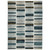 3' X 5' Ivory And Blue Geometric Area Rug