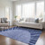 10' X 14' Navy Blue And Sky Blue Abstract Washable Indoor Outdoor Area Rug