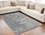 5' X 8' Ivory Taupe and Green Abstract Hand Tufted Worn Faded Area Rug