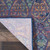 6' Navy Blue and Orange Ogee Distressed Non Skid Runner Rug