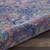 6' Navy Blue and Orange Ogee Distressed Non Skid Runner Rug