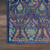 6' Navy Blue and Orange Ogee Distressed Non Skid Runner Rug