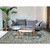 4' X 6' Denim Blue And Ivory Wool Oriental Hand Tufted Area Rug