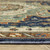 2' X 3' Blue Ivory And Orange Oriental Area Rug With Fringe