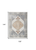 9' X 12' Gray And Gold Floral Medallion Distressed Washable Area Rug