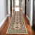 8' Ivory And Red Floral Runner Rug
