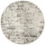 8' Gray Floral Power Loom Round Rug